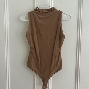 SKIMS High Neck Brown Bodysuit